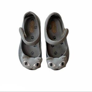 Mini Melissa Silver Cat Shoes 7